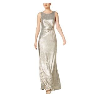 Calvin Klein side twist long dress size 4